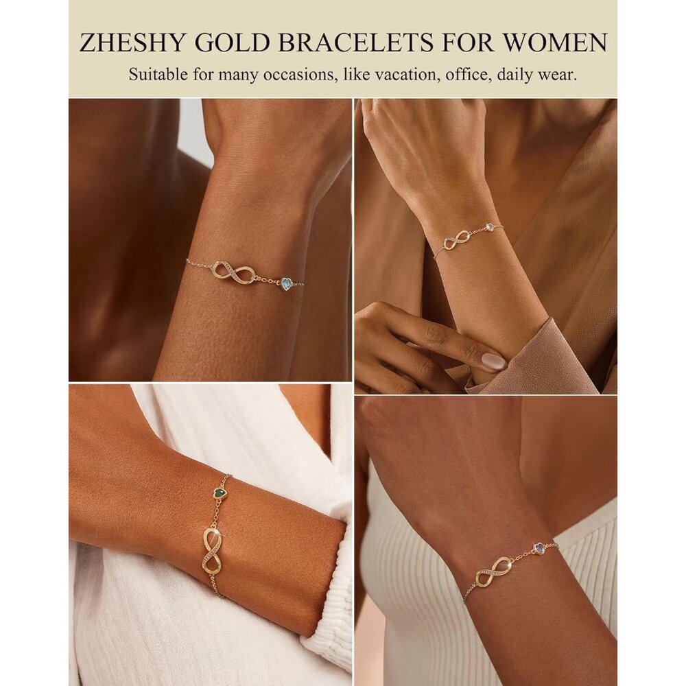 Stocking Stuffers Infinity Birthstone Bracelets F… - image 5